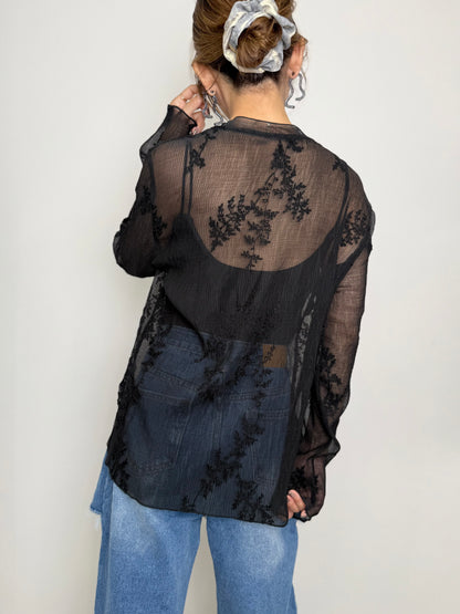 EMBROIDERED SHEER TOPS