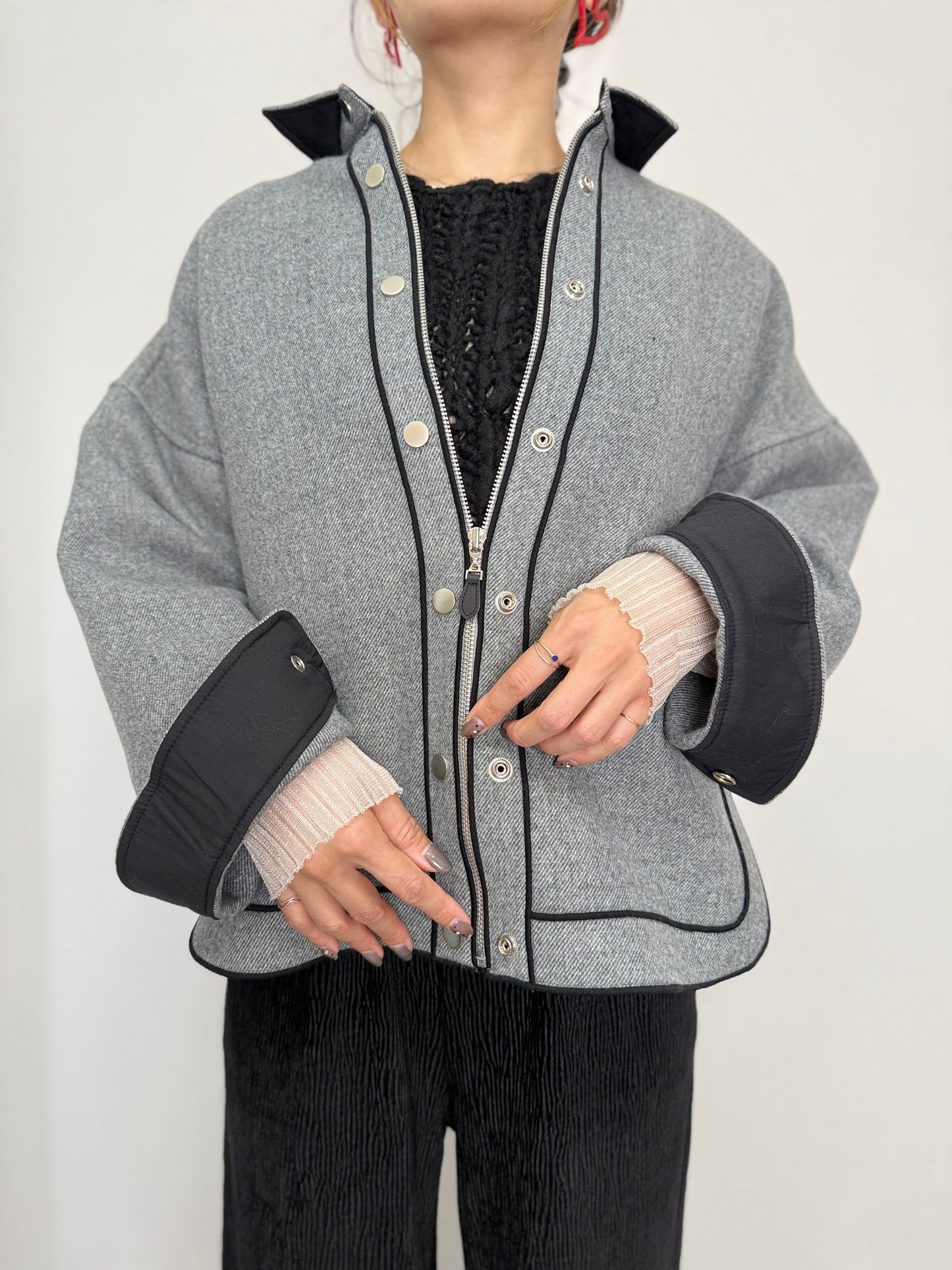 PREMIUM WOOL COMBI LINE JACKET