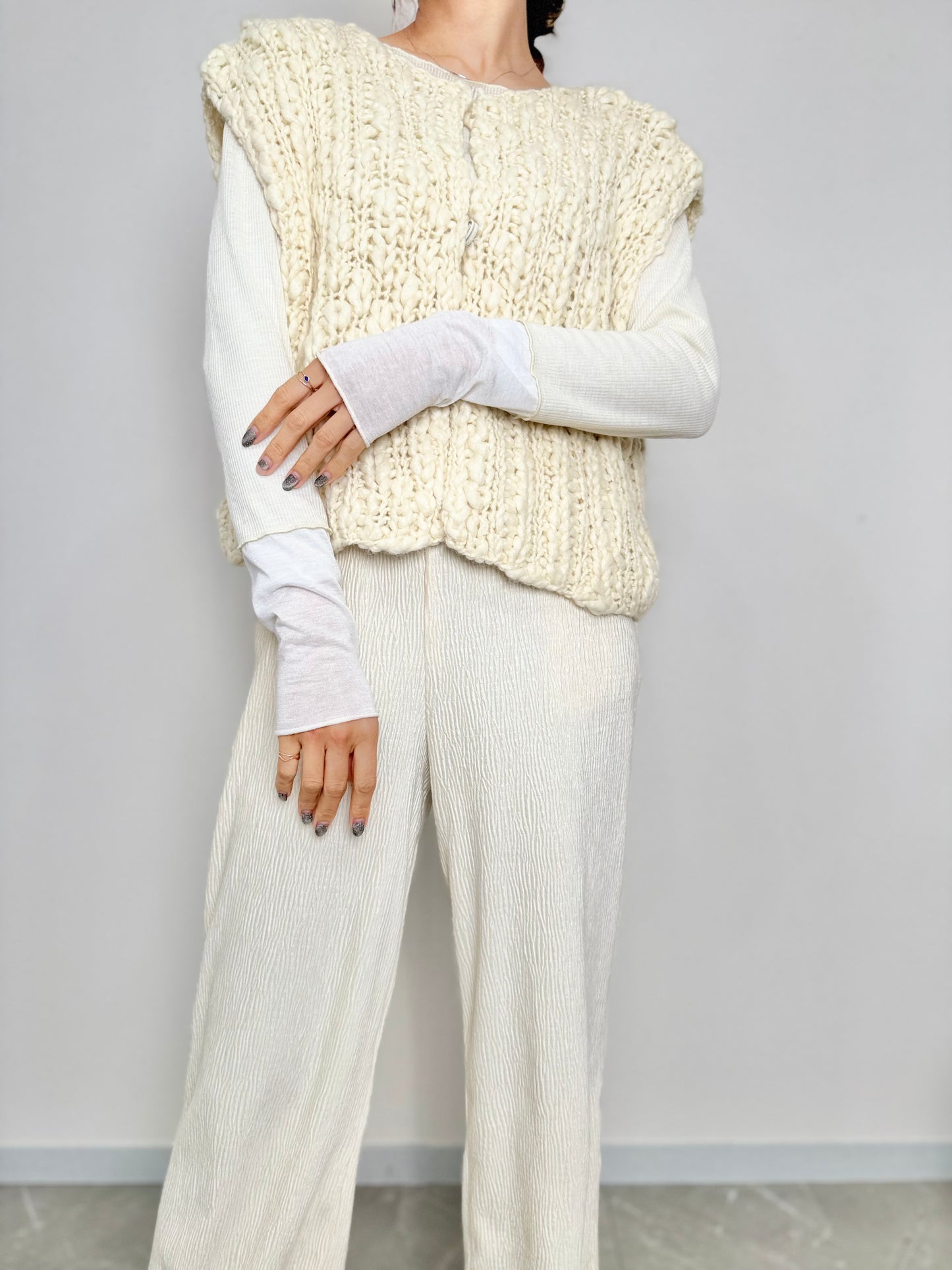 【NEW】ベロアライクストレートパンツ