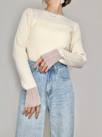 【NEW】ドッキングリブニット