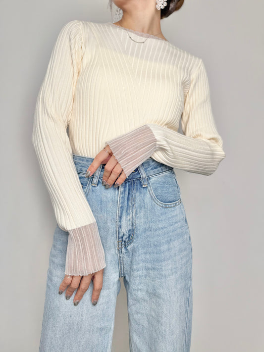 【NEW】ドッキングリブニット