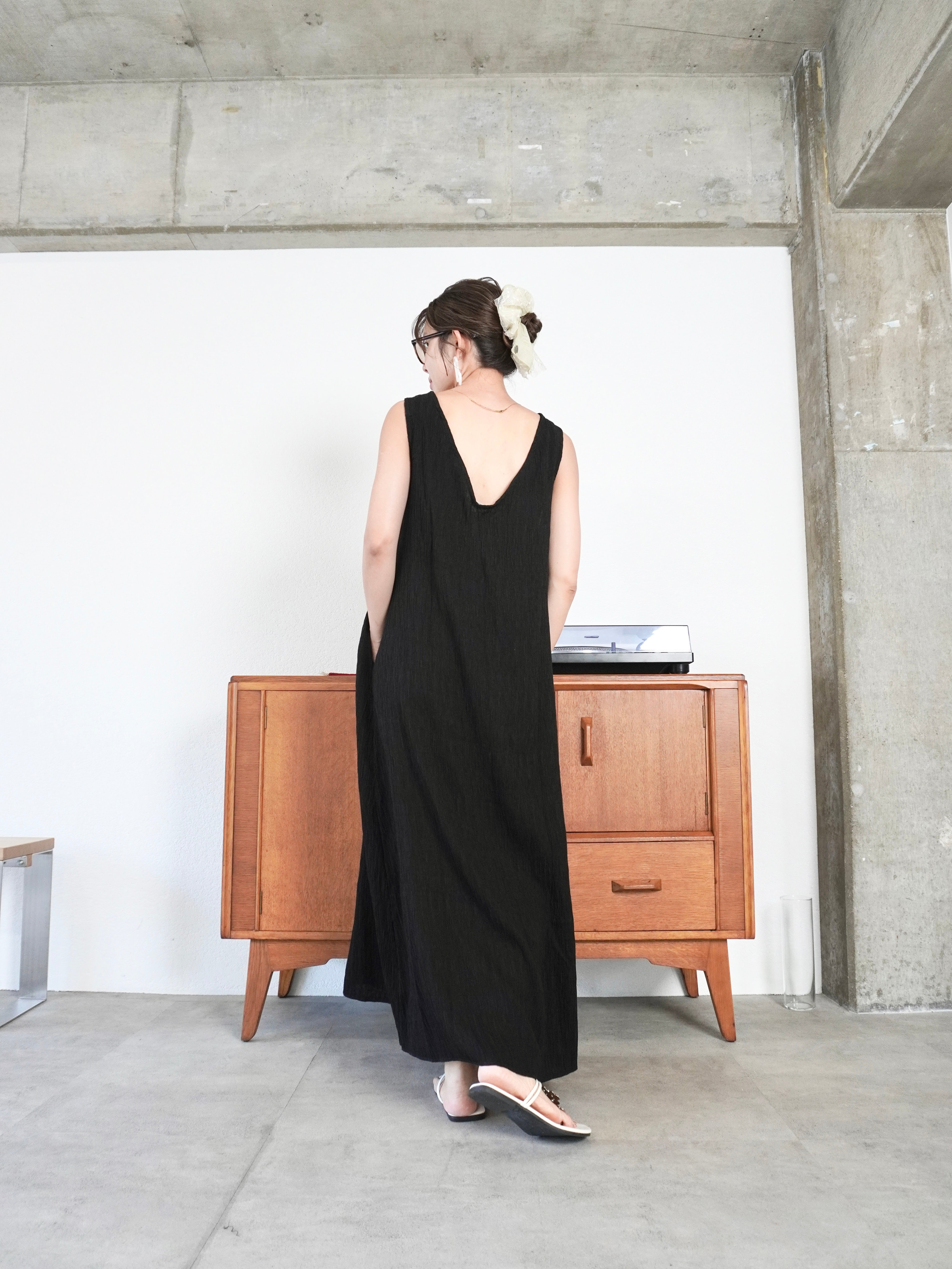 2WAY SLEEVELESS DRESS - V NECK -