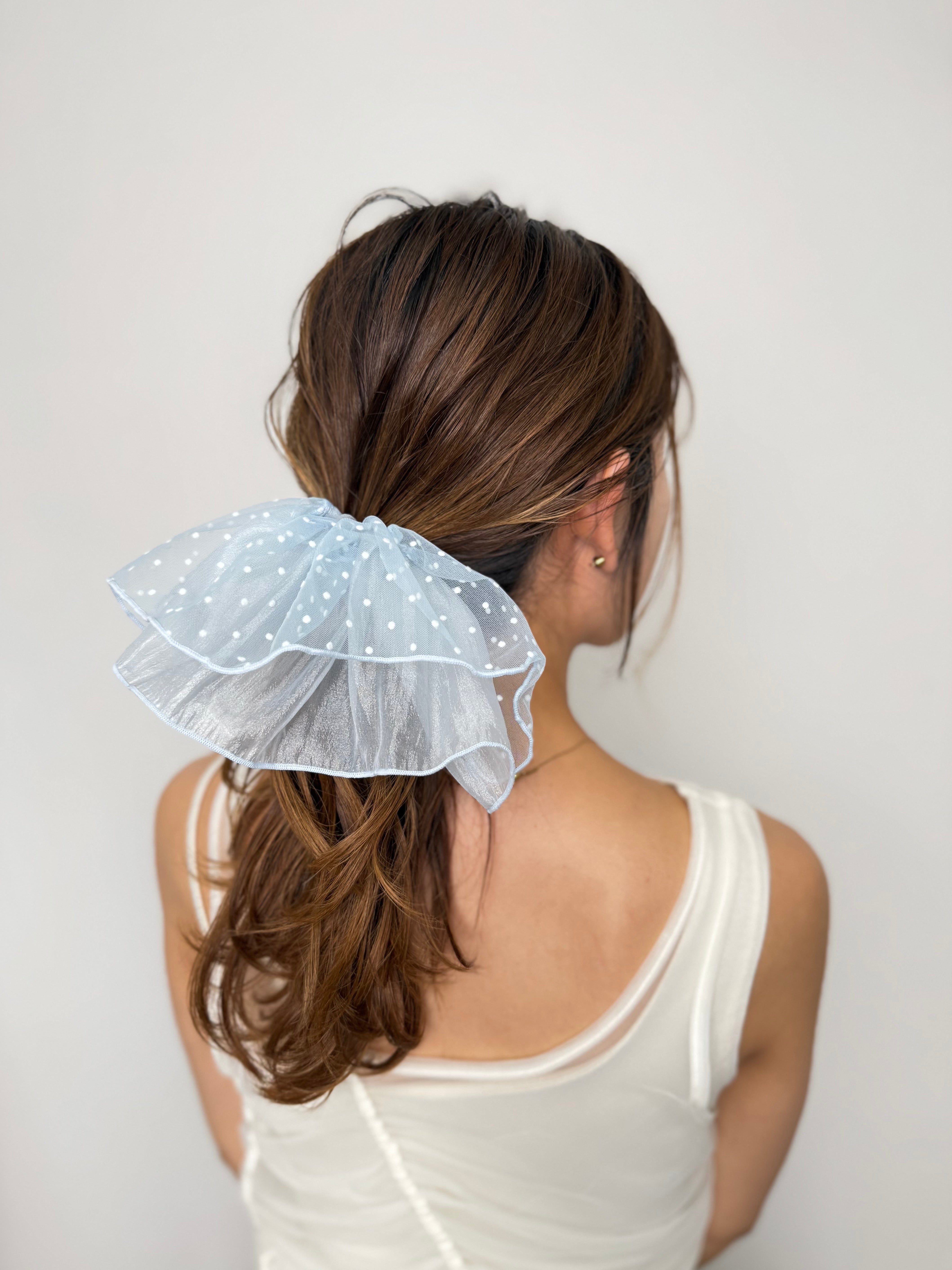 SHEER DOT SCRUNCHIE