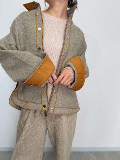 PREMIUM WOOL COMBI LINE JACKET