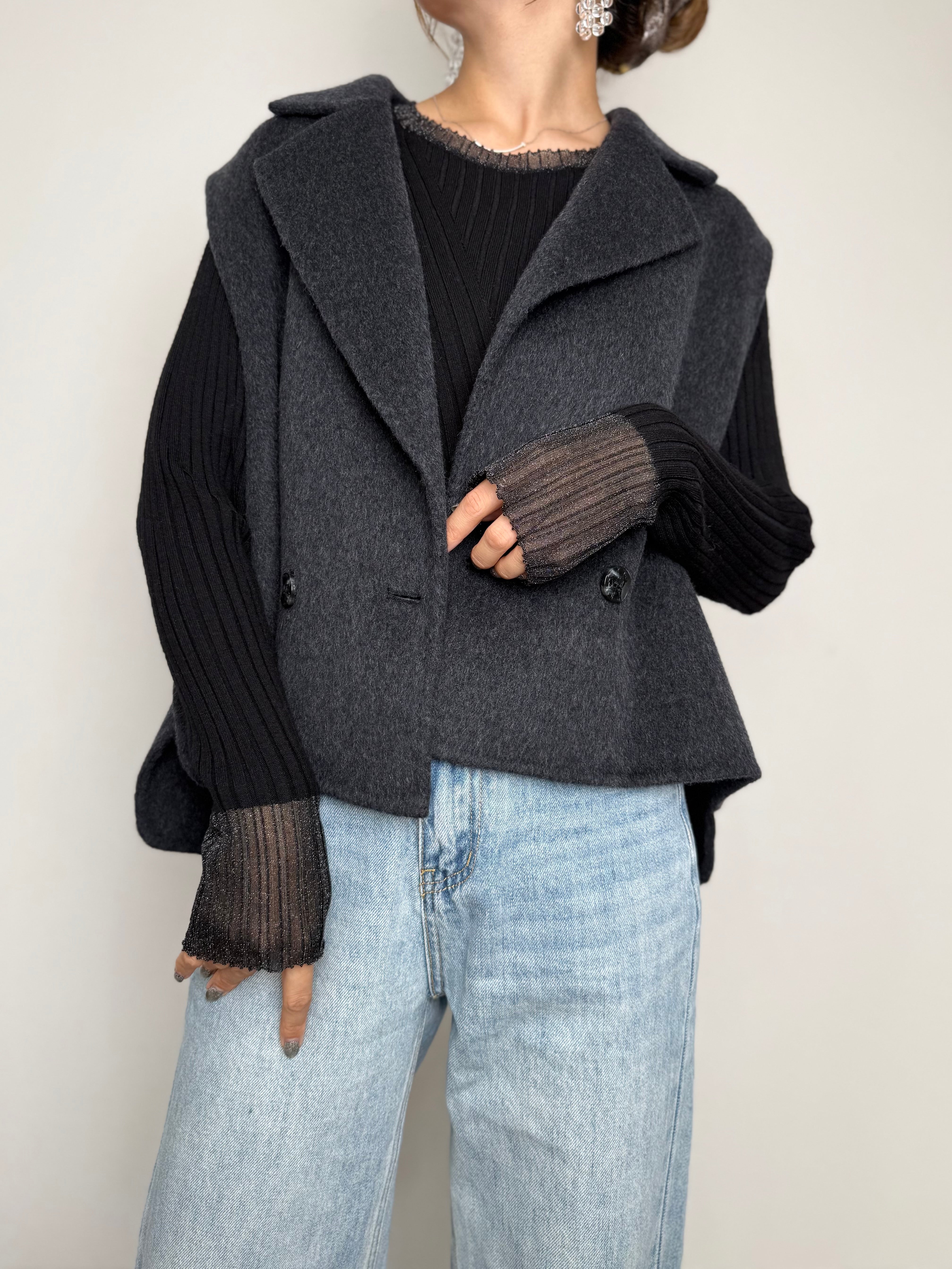 VEST DOCKING WOOL COAT