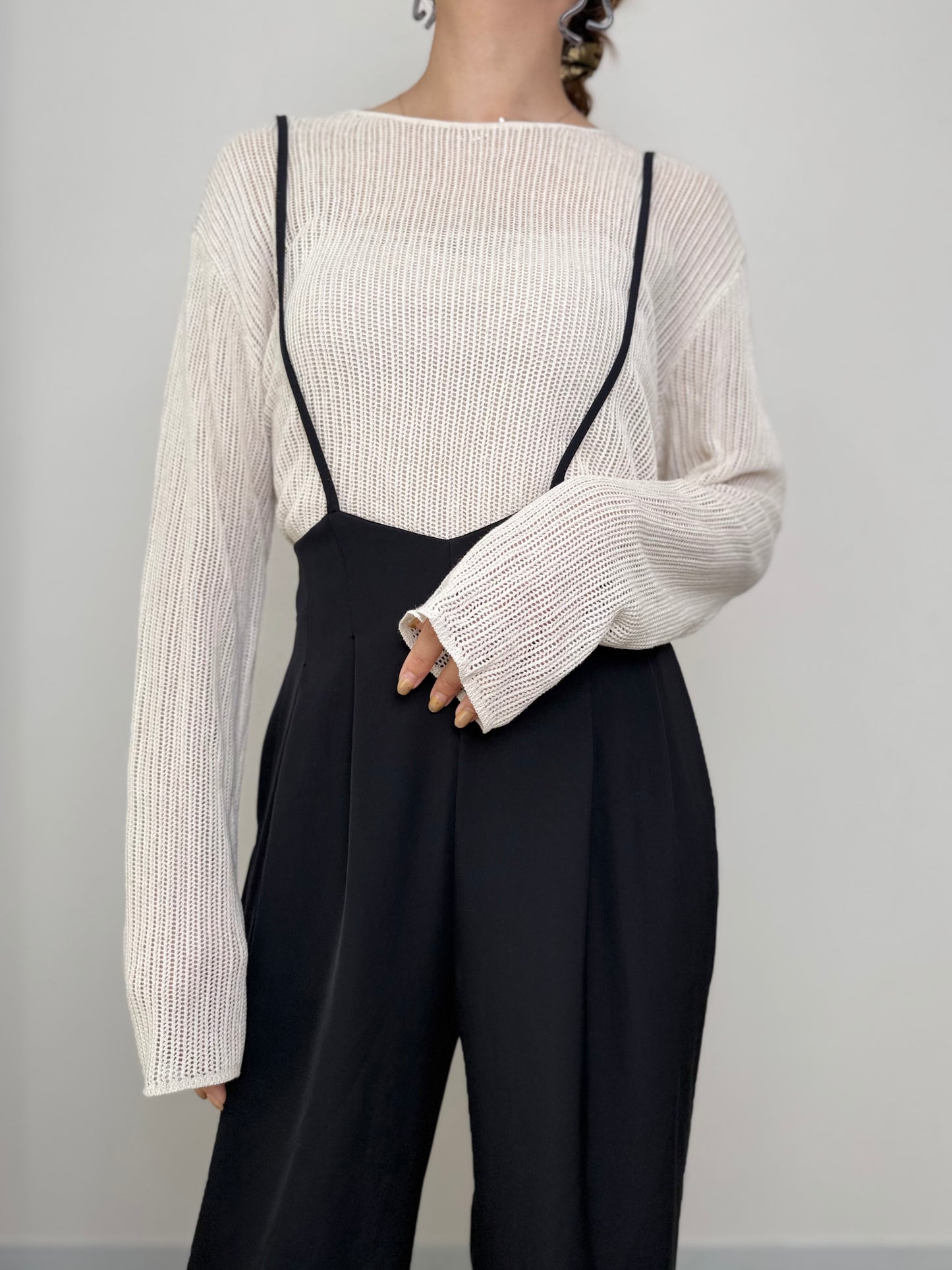 ハイウエストサロペット