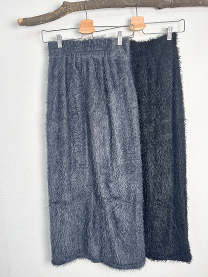 【即納】shaggy knit skirt