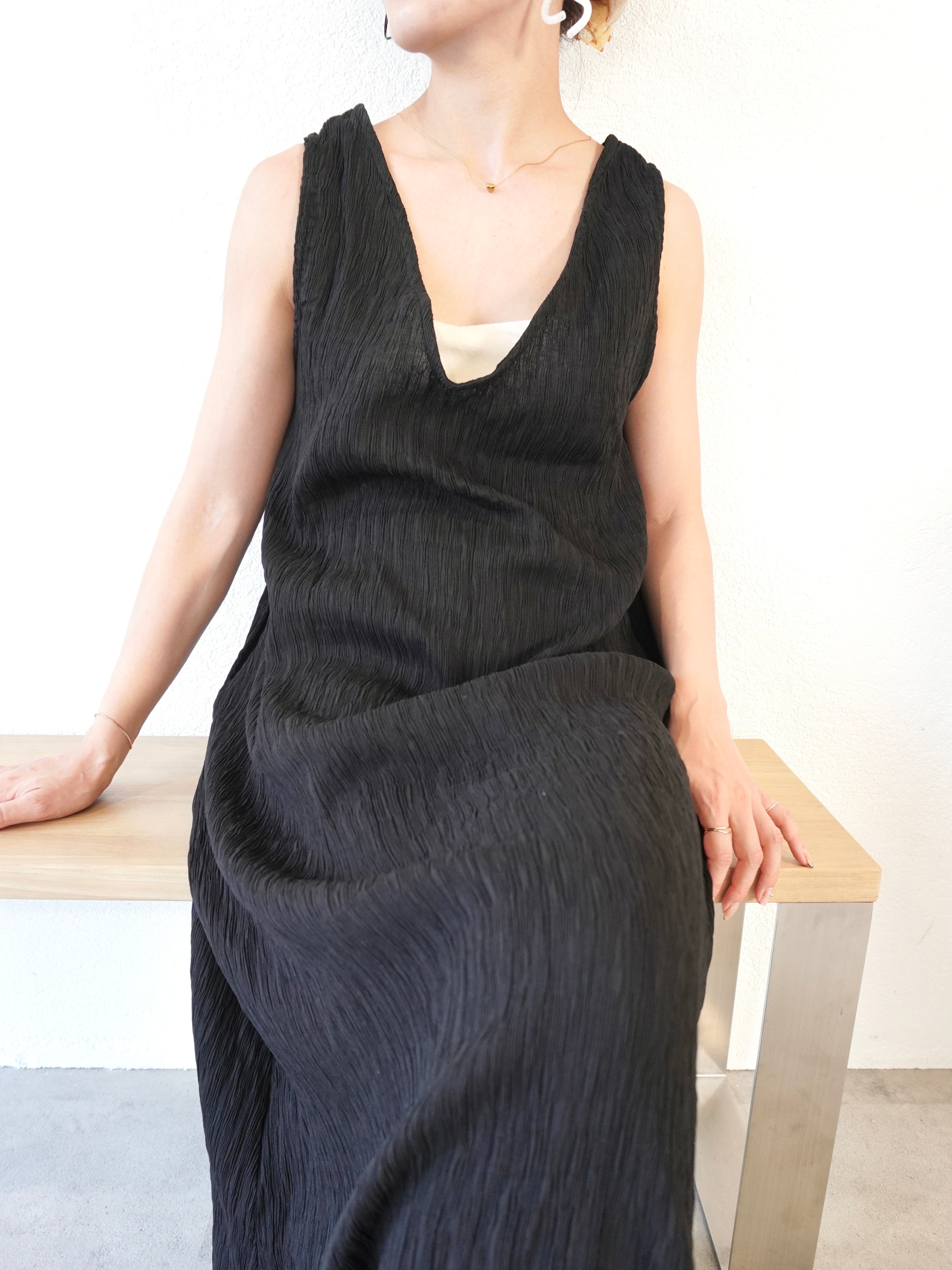 2WAY SLEEVELESS DRESS - V NECK -