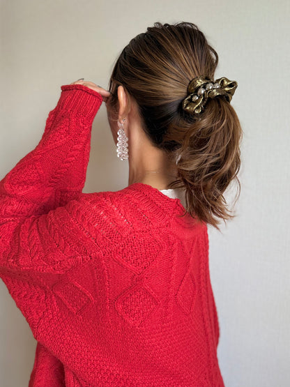 【先行販売】５連パールシュシュ