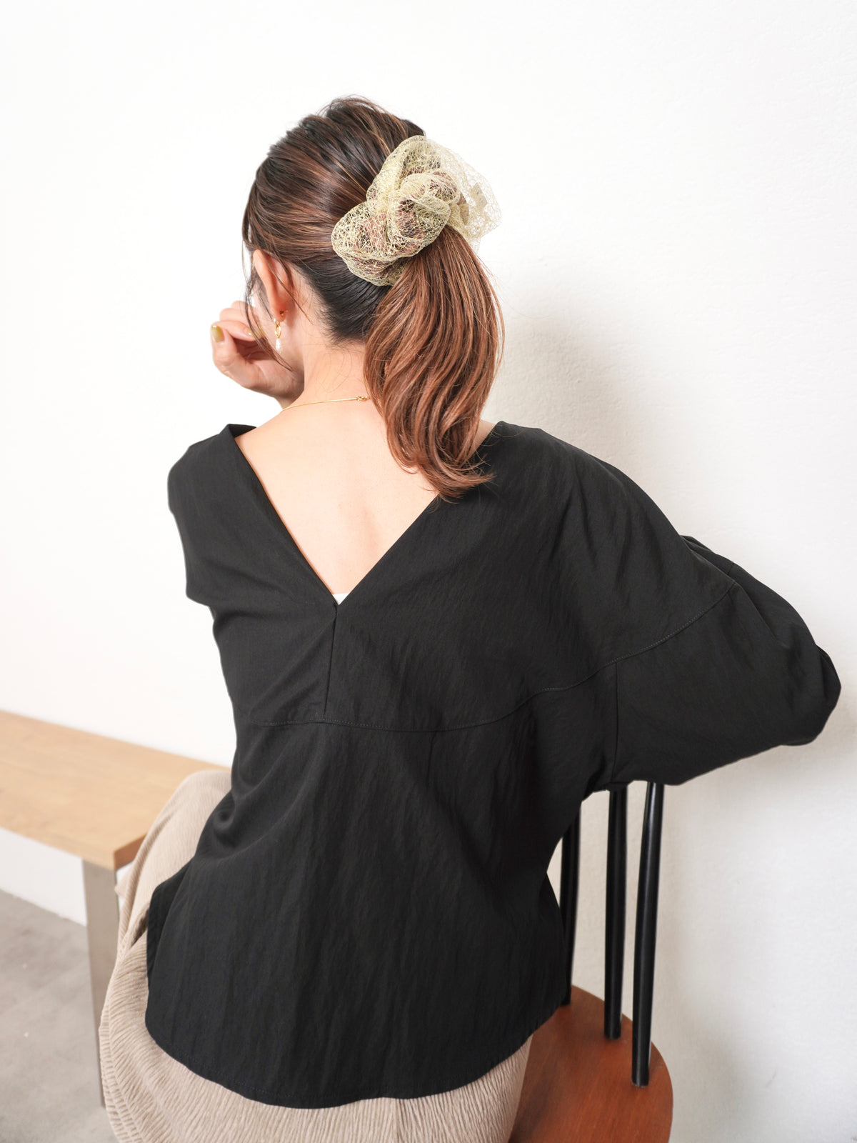 2WAY RIBBON BLOUSE【9/25(金)〜 販売】