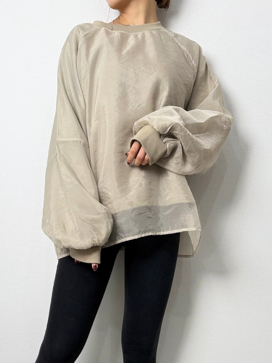 【即納】sheer layered sweatshirt