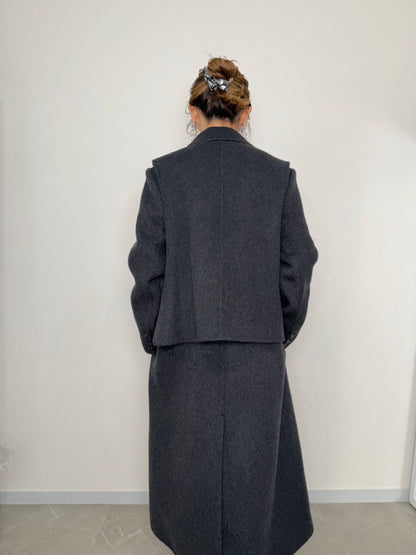 VEST DOCKING WOOL COAT