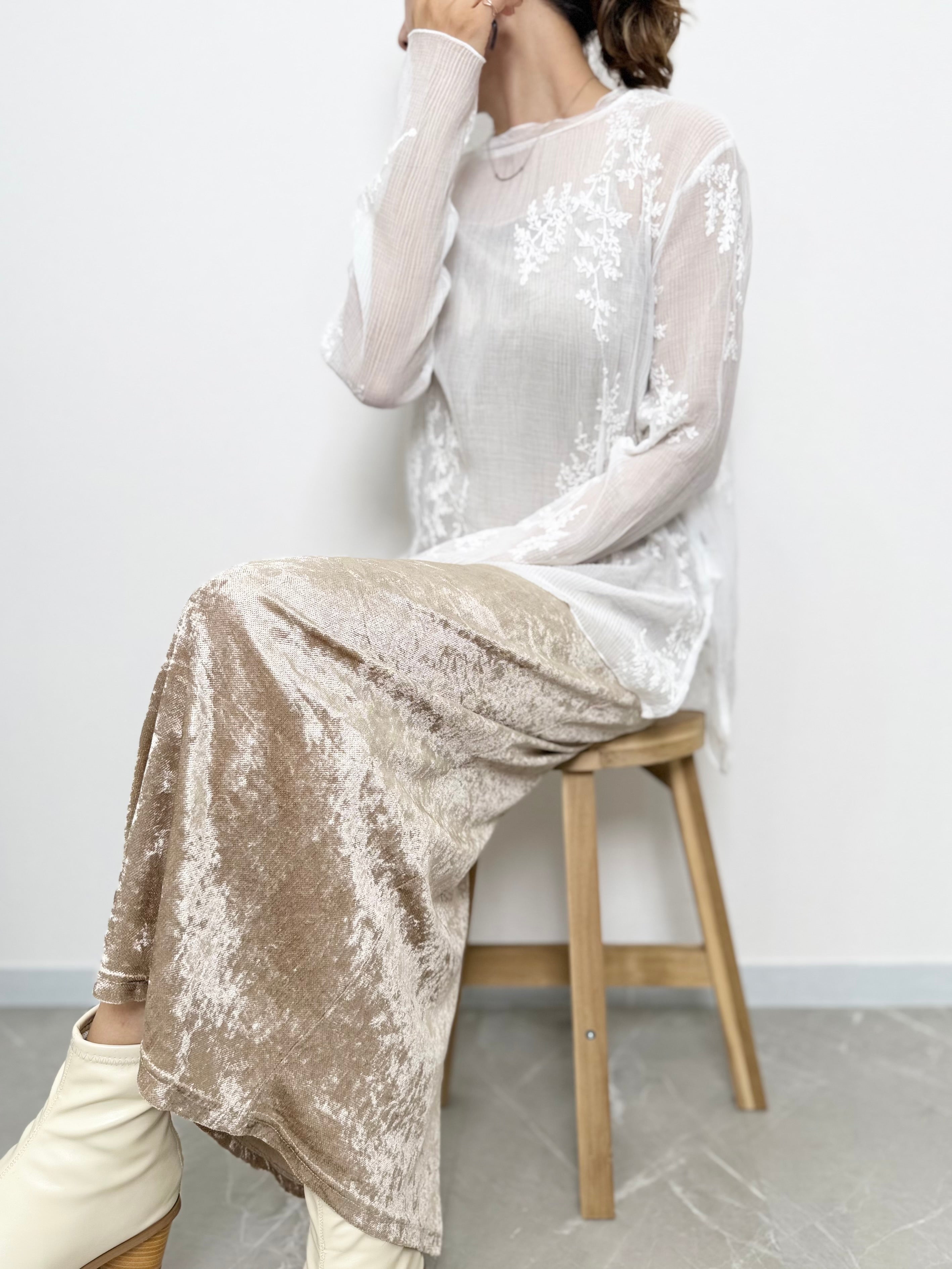 SHEER VELOUR ONE PIECE