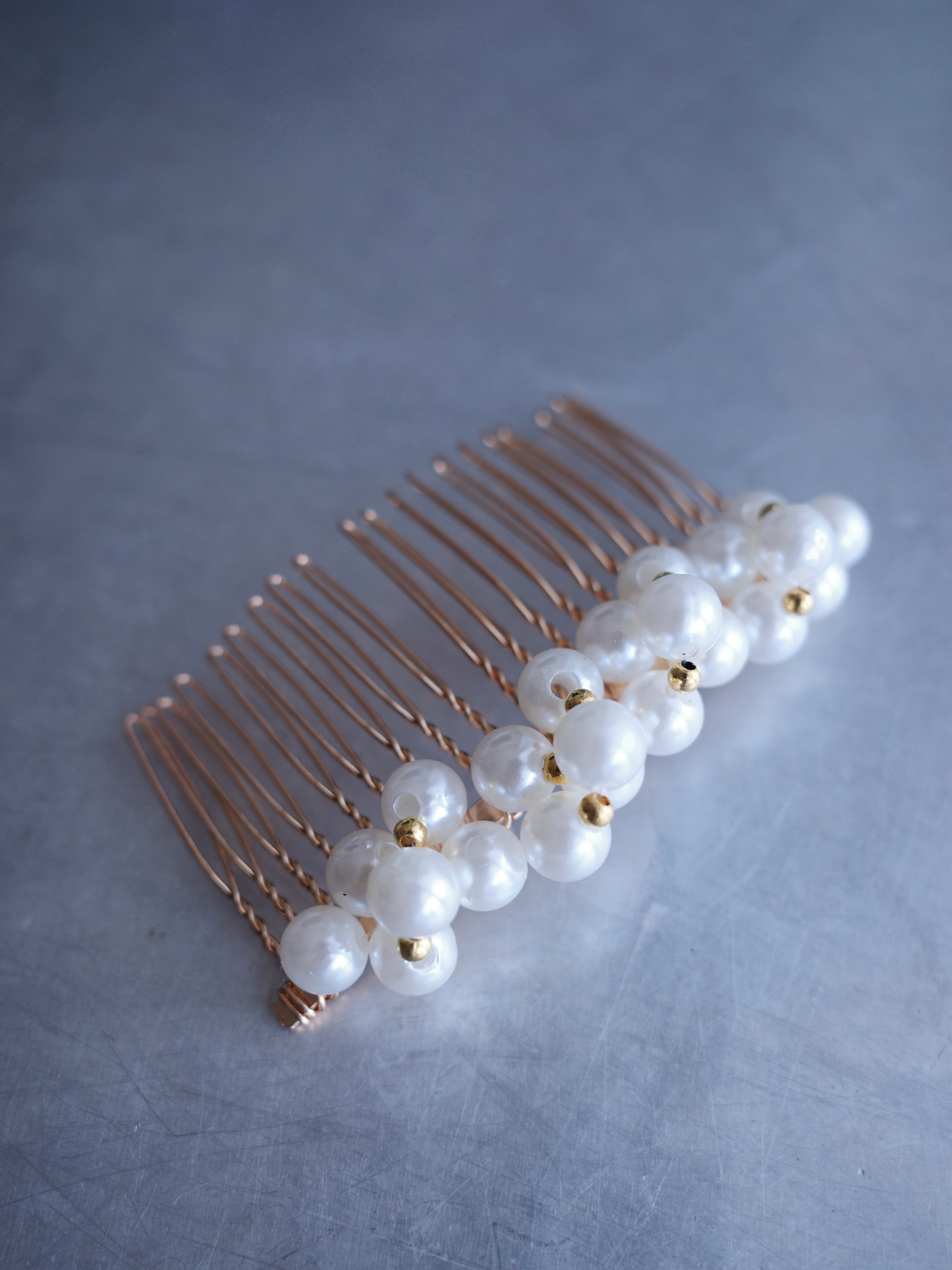 PEARL BEADED HAIR COMB