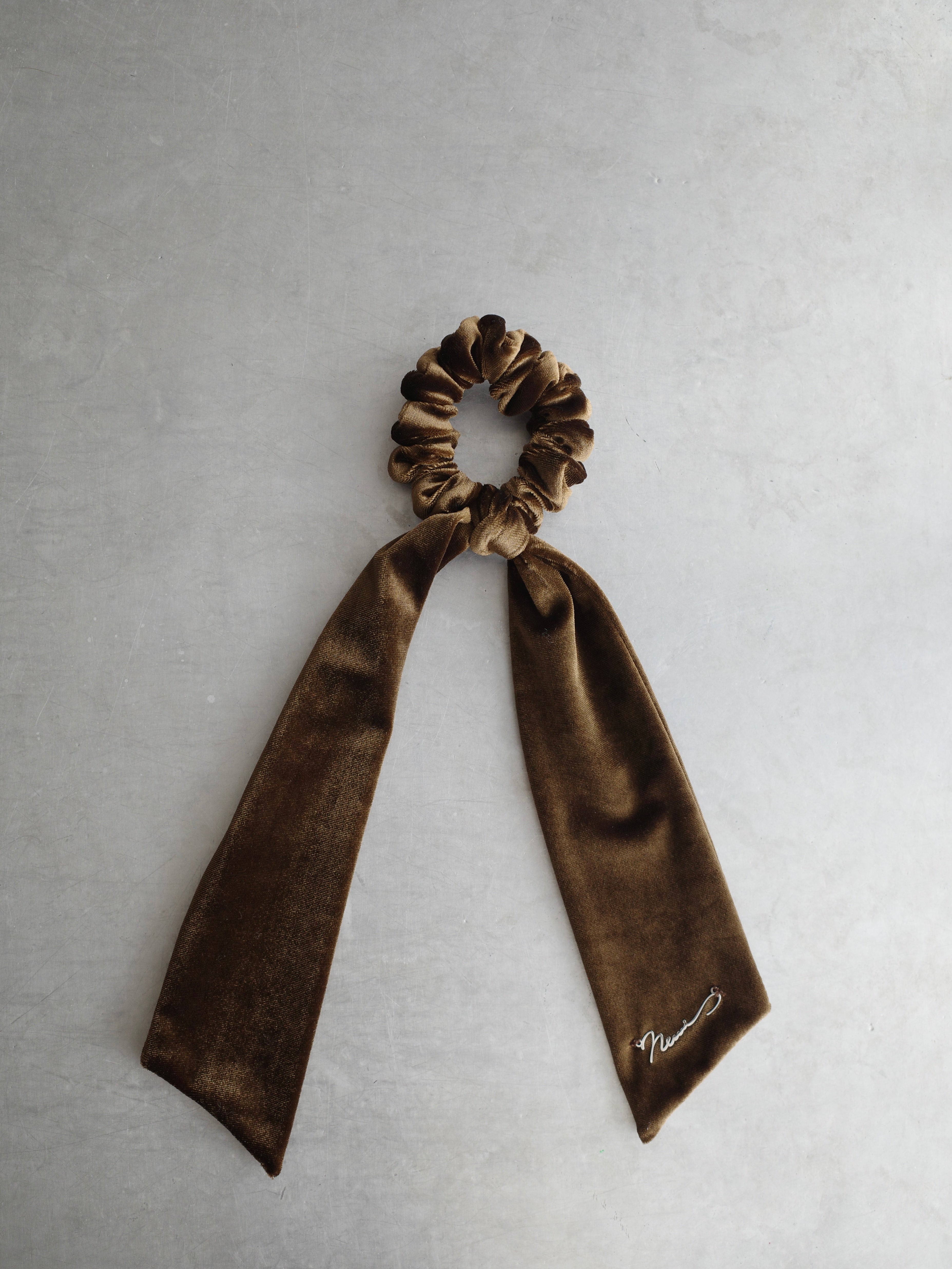Velour Ribbon ３way Scrunchie