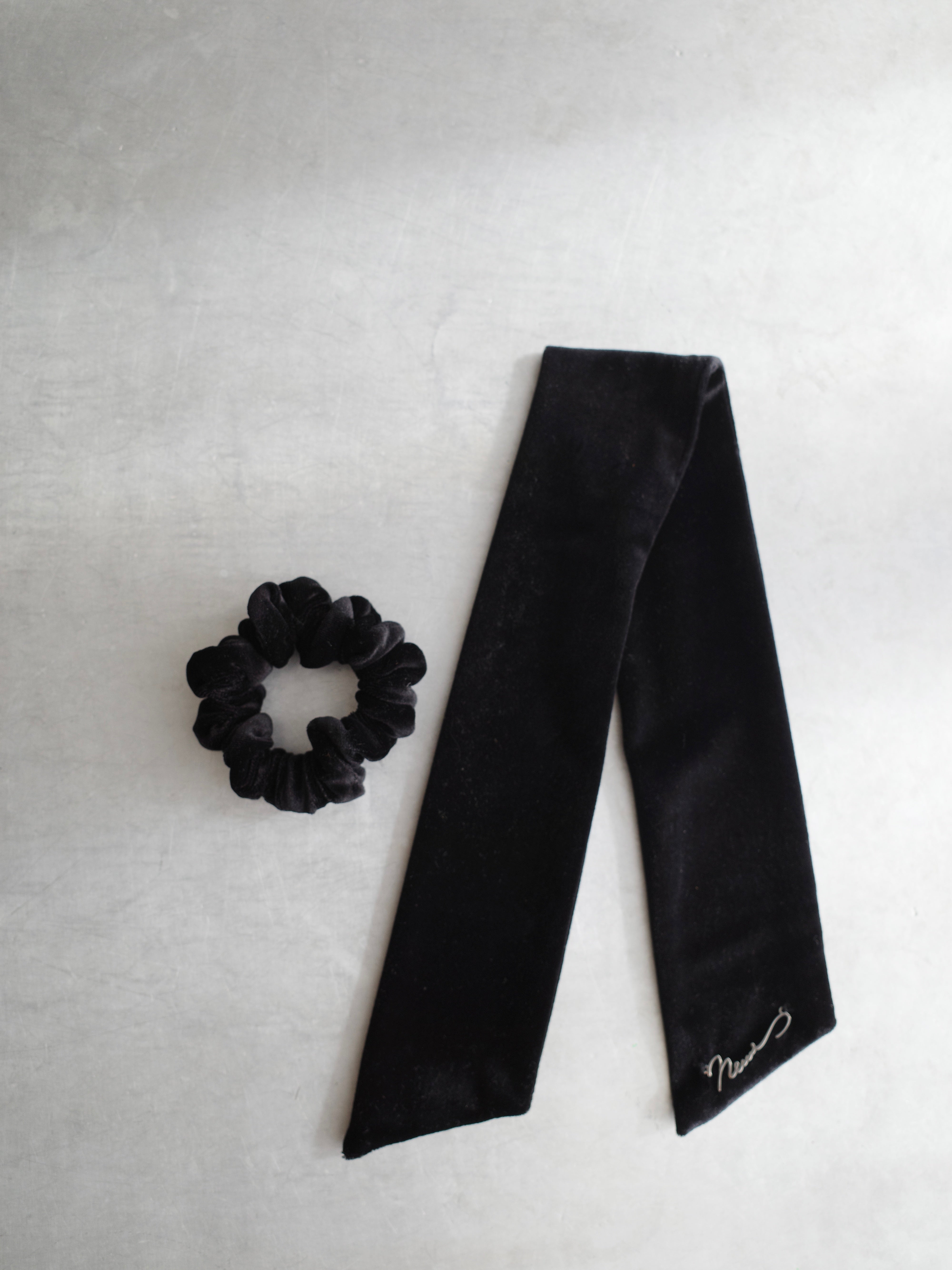 Velour Ribbon ３way Scrunchie