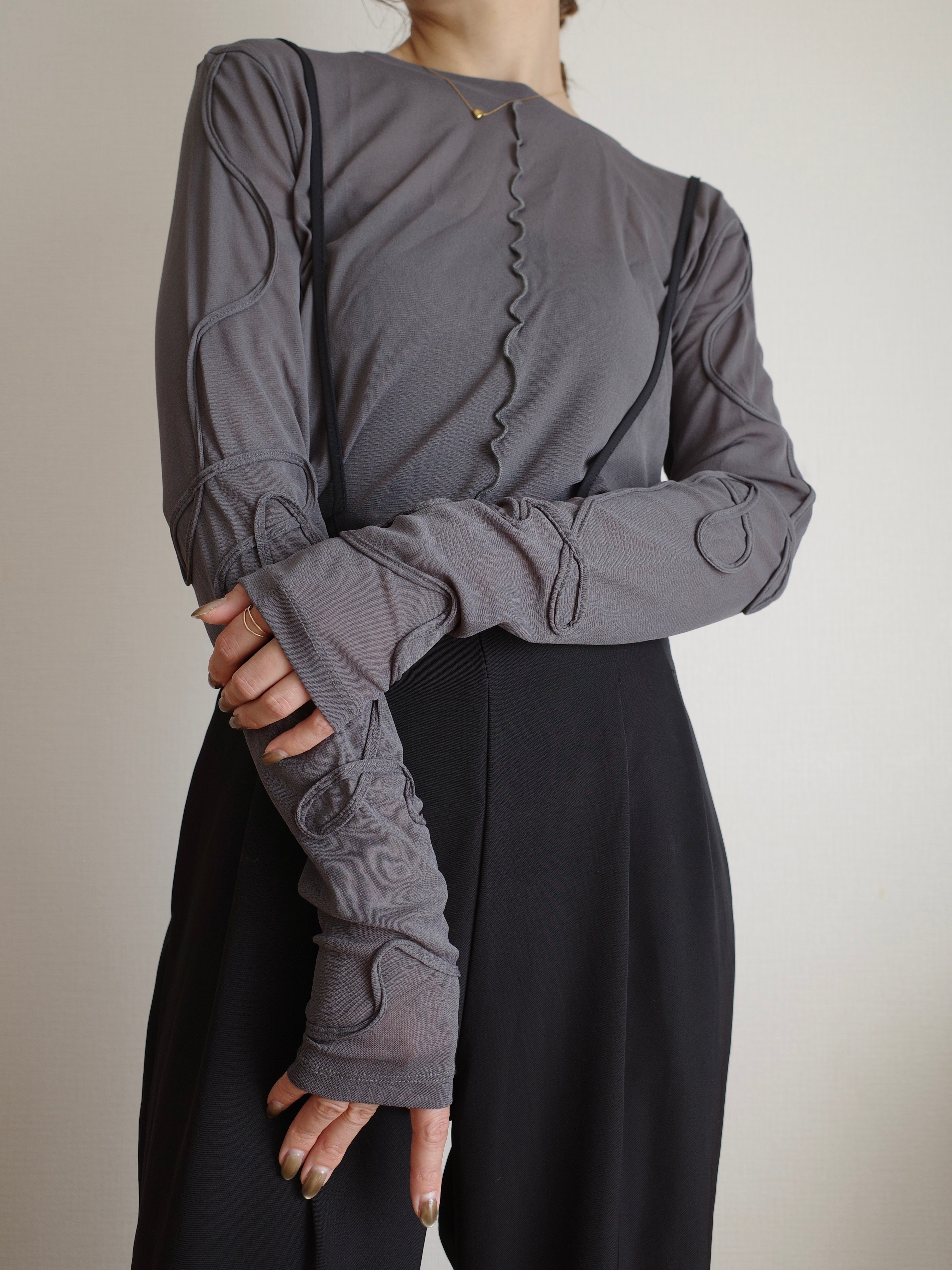 2WAY SHEER STITCH TOPS