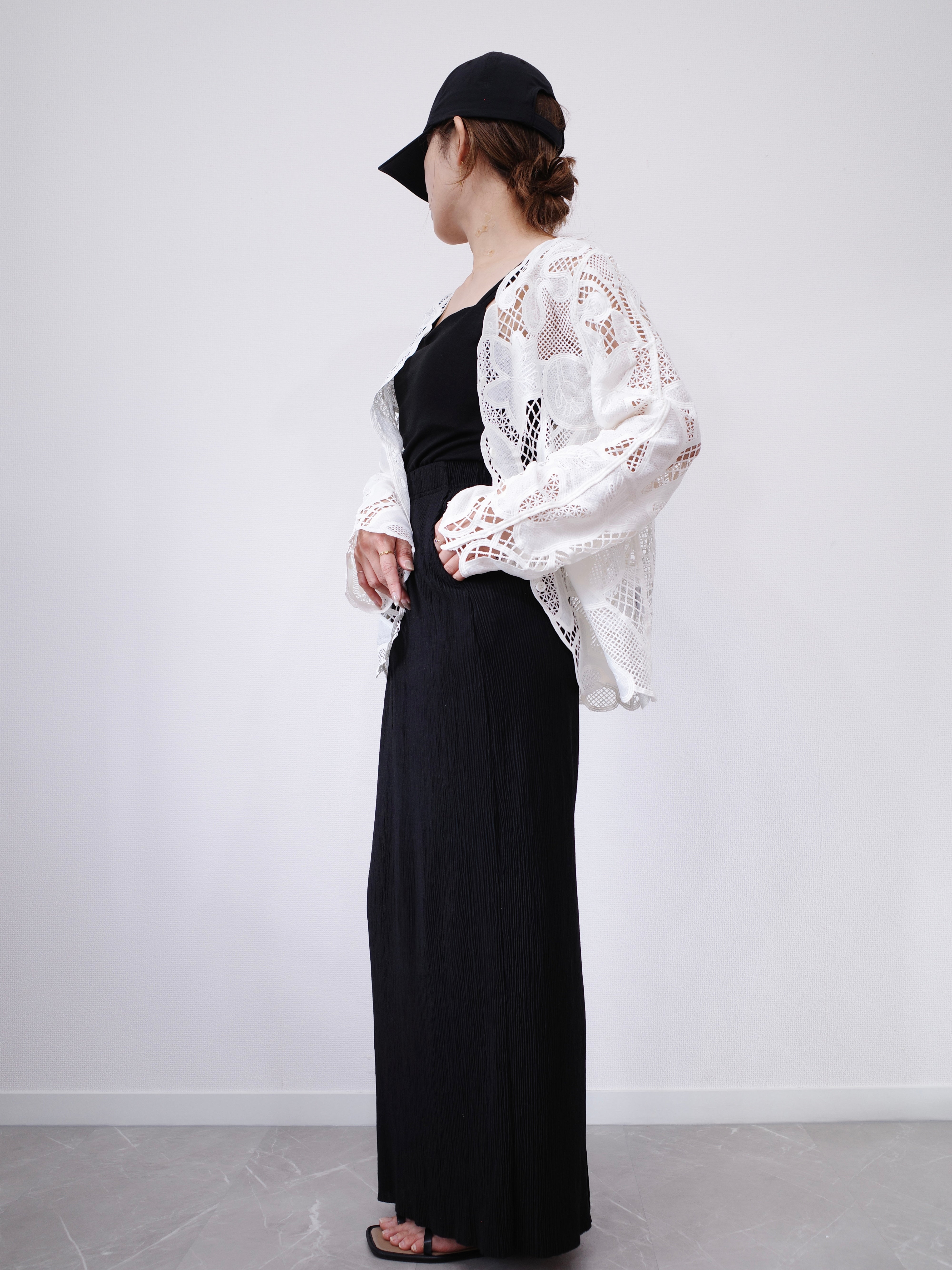 【SET】BLOOM LACE JACKET × LIGHT TEXTURE PENCIL SKIRT