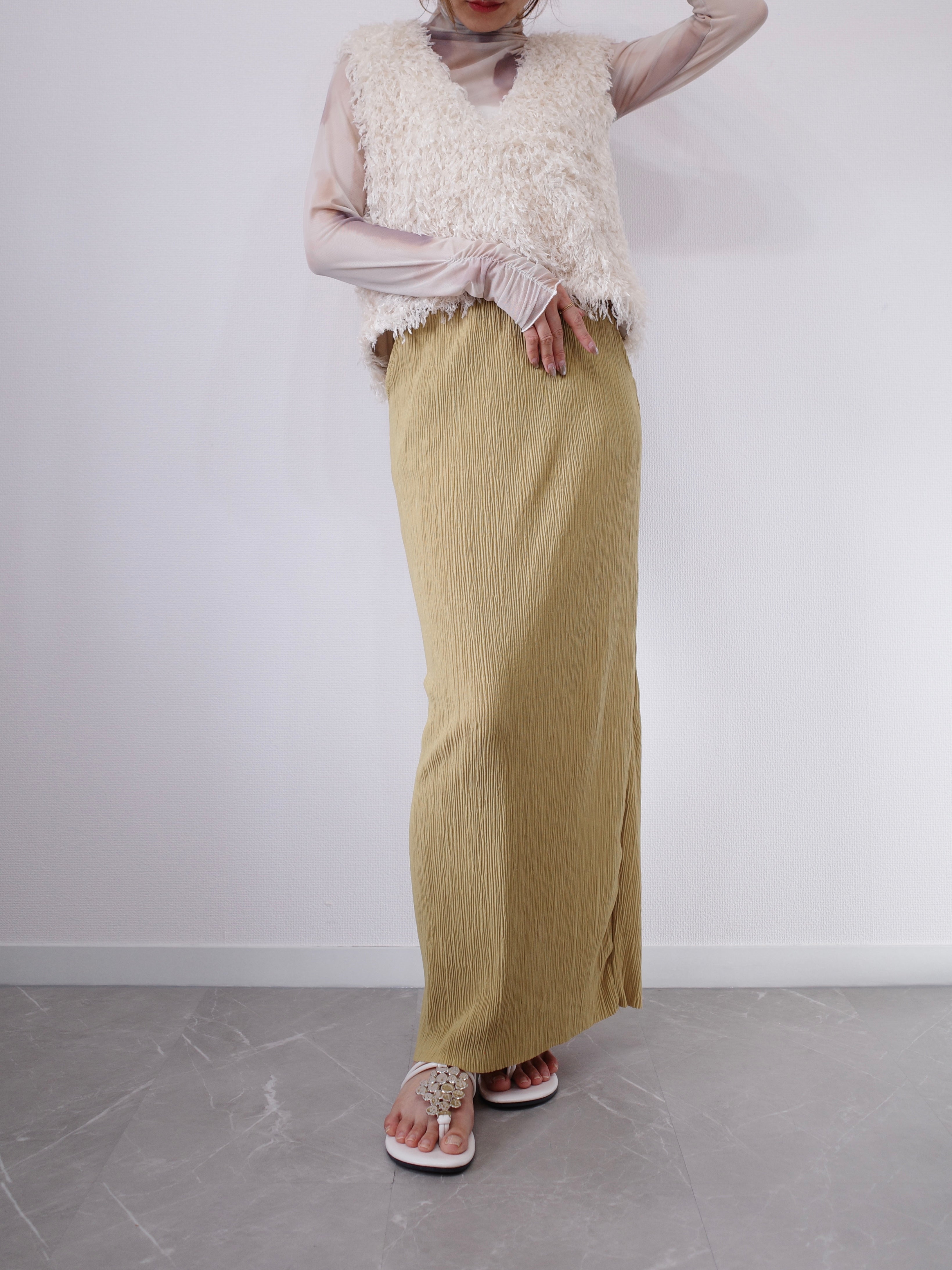 LIGHT TEXTURE PENCIL SKIRT