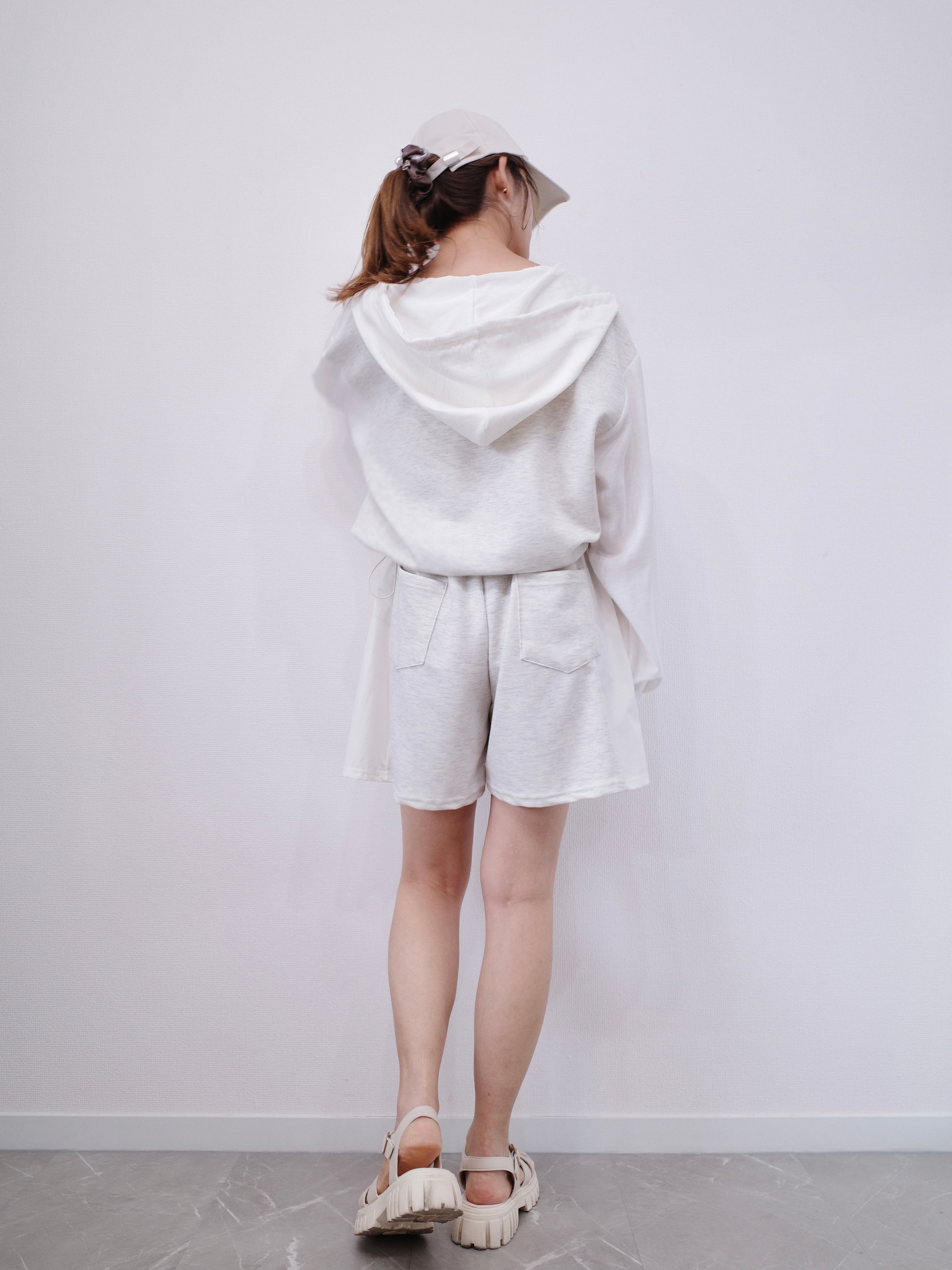 エアリーLacy Relaxフーディートップス AIRY RELAX ZIP TOPS