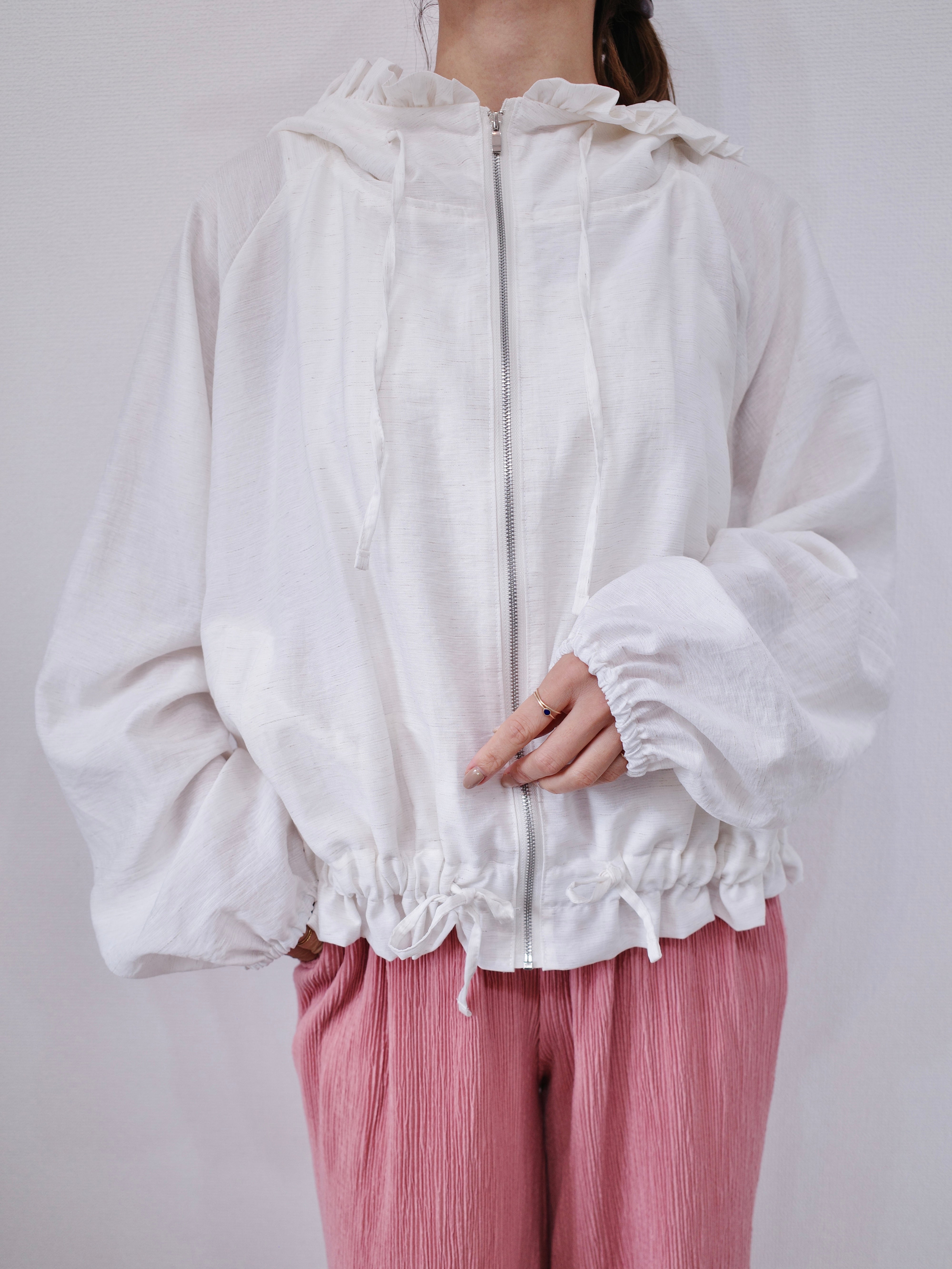 LIGHT LINEN ZIP JACKET
