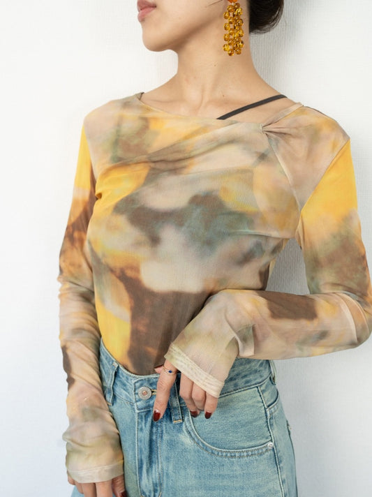 marble sheer tops