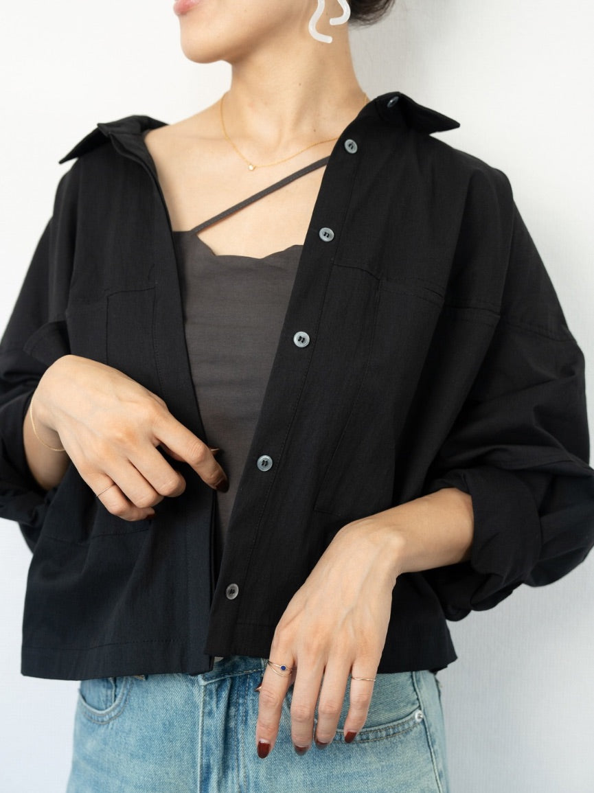 VOLUME SLEEVE SHORT SHIRT