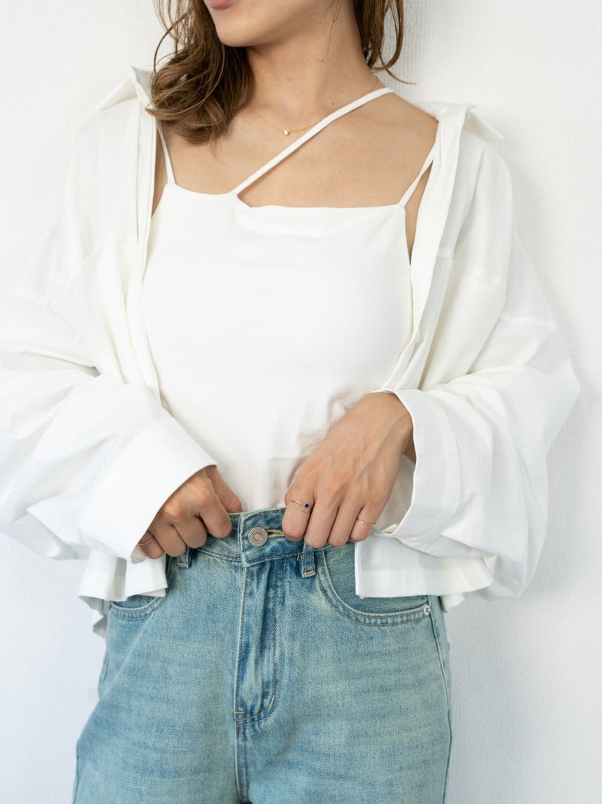 VOLUME SLEEVE SHORT SHIRT
