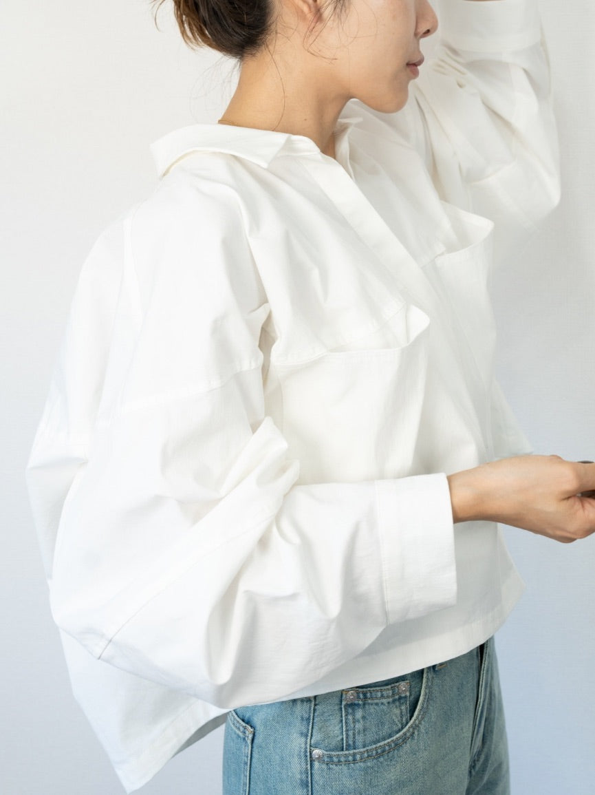 VOLUME SLEEVE SHORT SHIRT