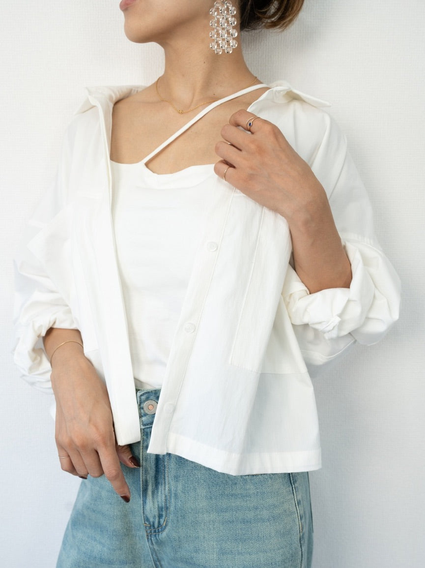 VOLUME SLEEVE SHORT SHIRT