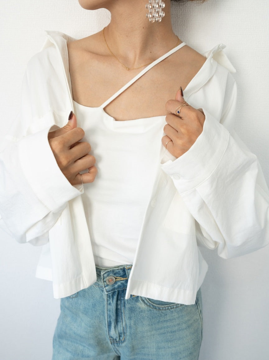 VOLUME SLEEVE SHORT SHIRT